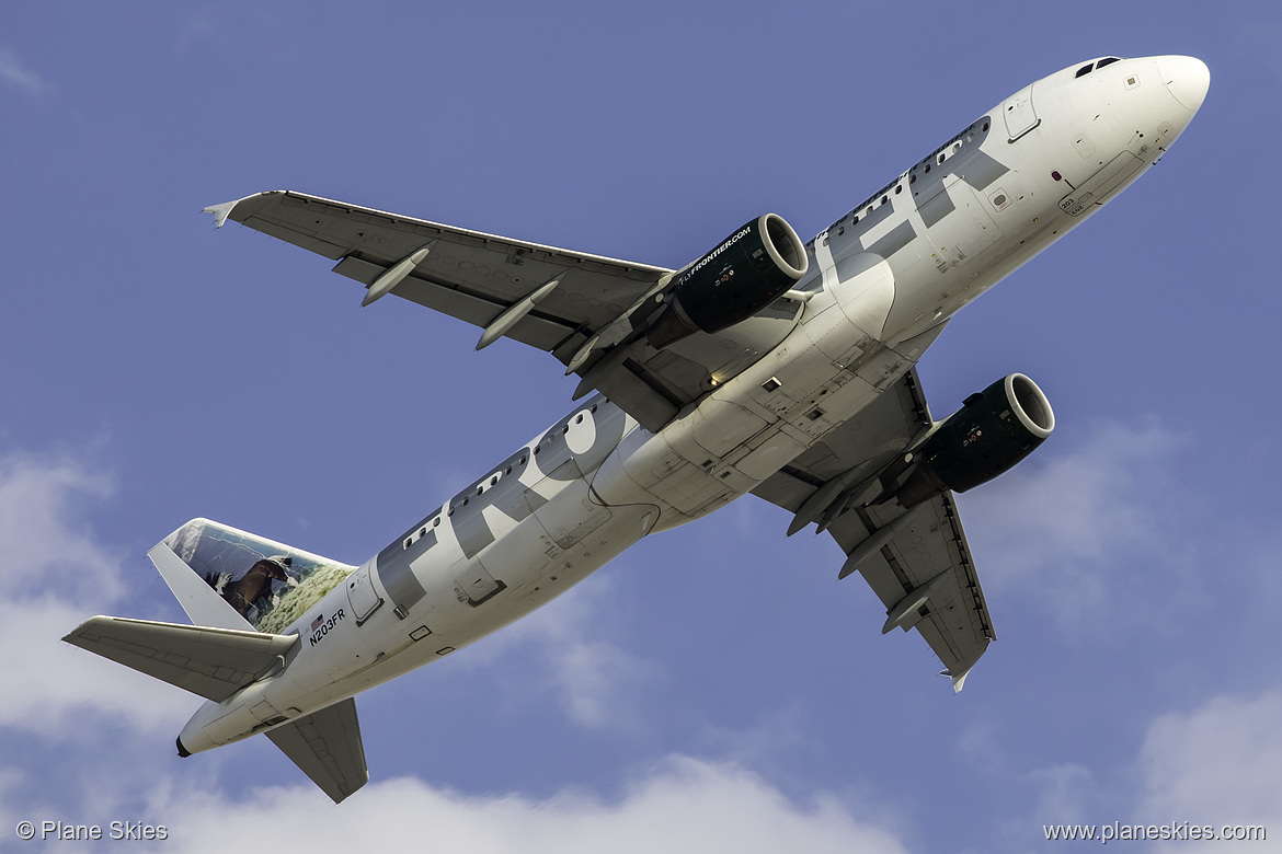 Frontier Airlines Airbus A320-200 N203FR at McCarran International Airport (KLAS/LAS)