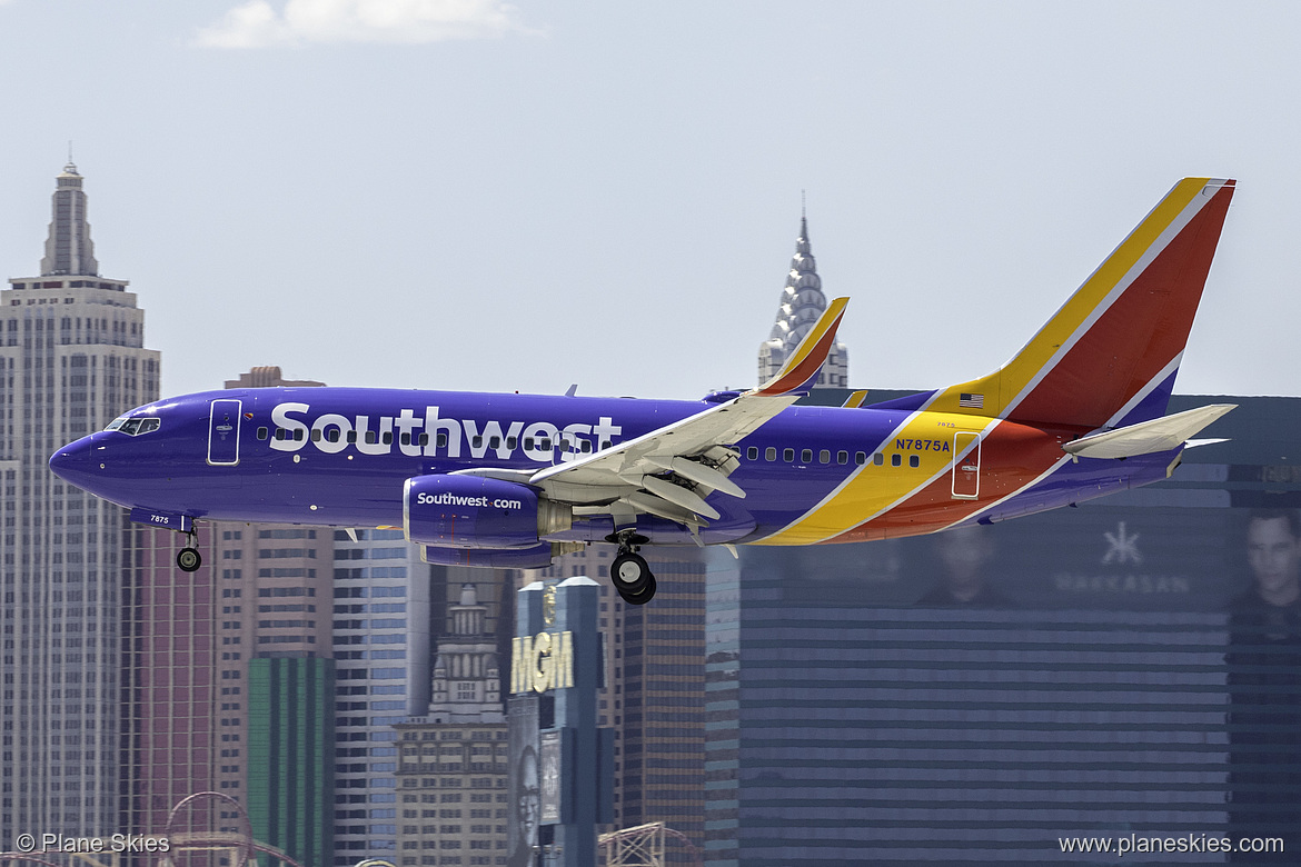 Southwest Airlines Boeing 737-700 N7875A at McCarran International Airport (KLAS/LAS) Southwest Airlines Boeing 737-700 N7875A at McCarran International Airport (KLAS/LAS)