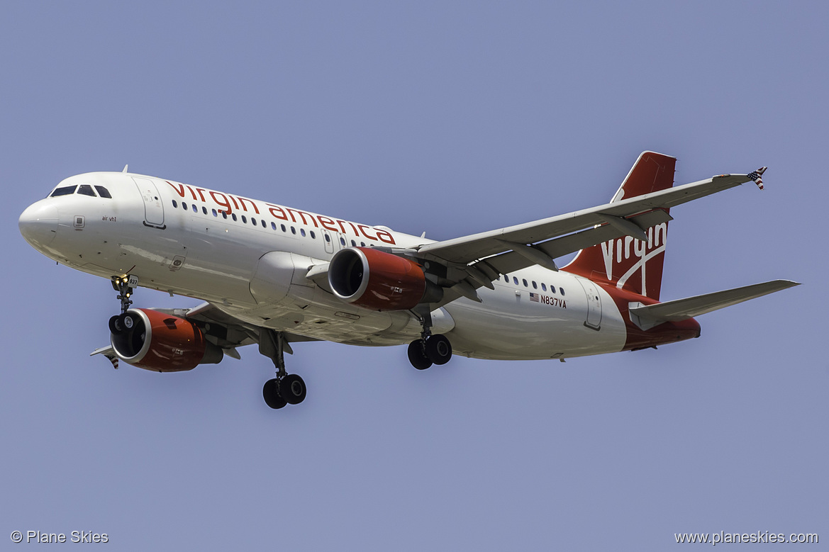 Virgin America Airbus A320-200 N837VA at McCarran International Airport (KLAS/LAS)