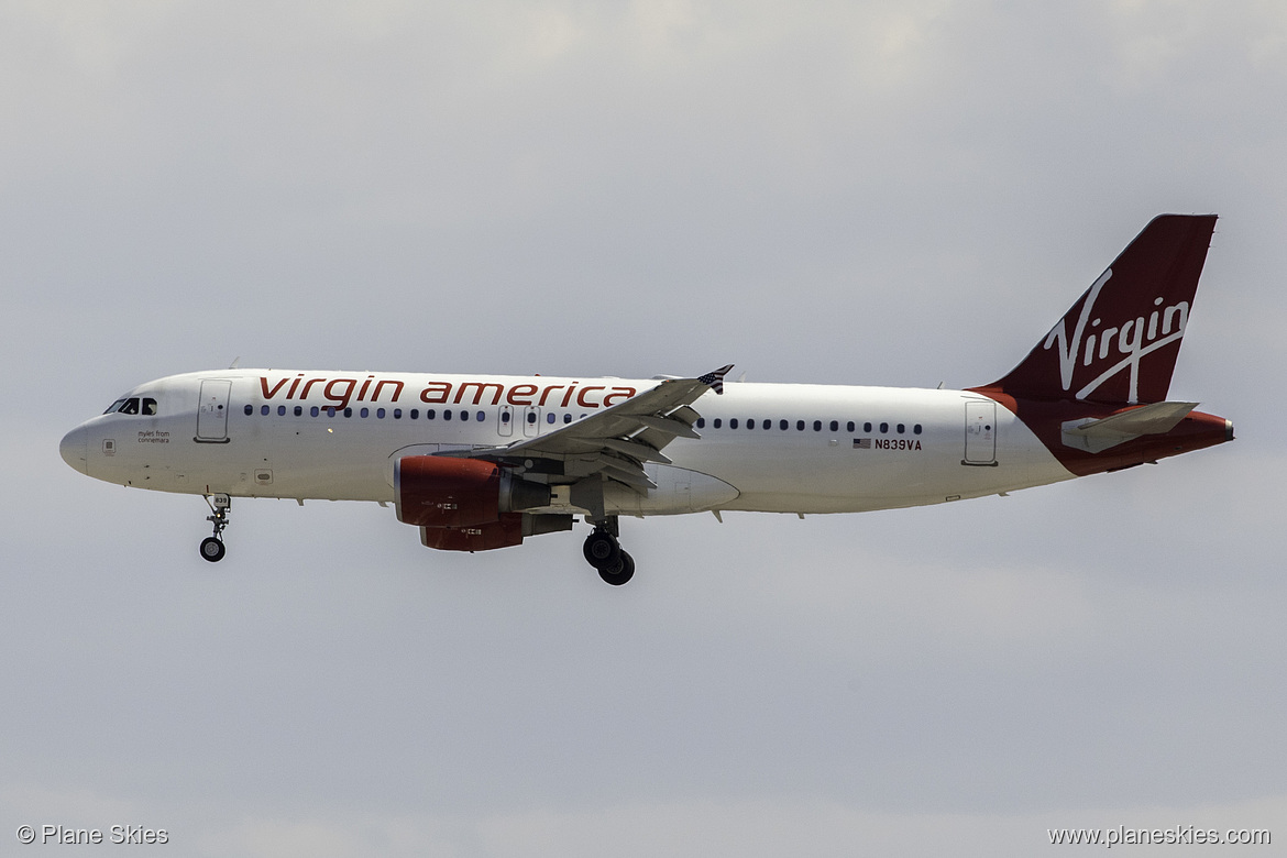 Virgin America Airbus A320-200 N839VA at McCarran International Airport (KLAS/LAS)