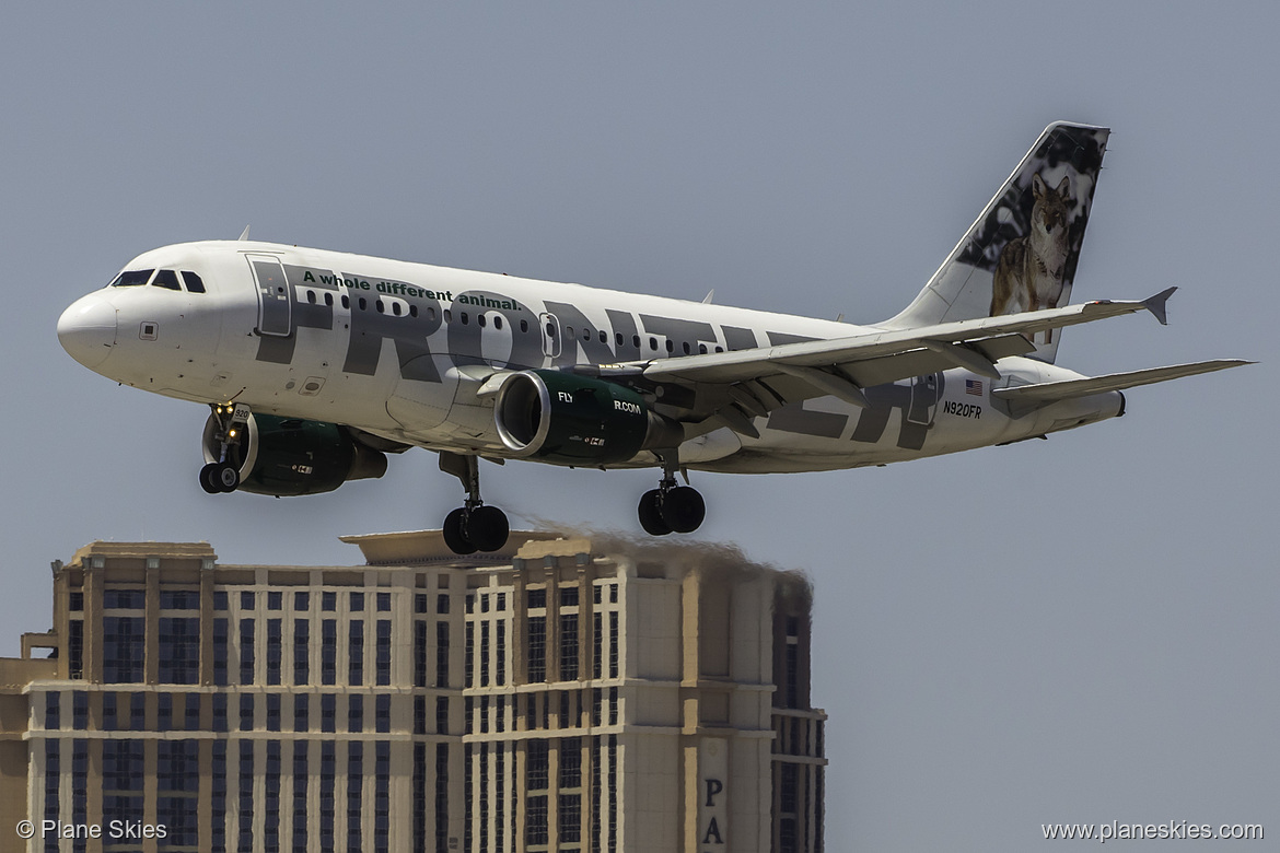 Frontier Airlines Airbus A319-100 N920FR at McCarran International Airport (KLAS/LAS)