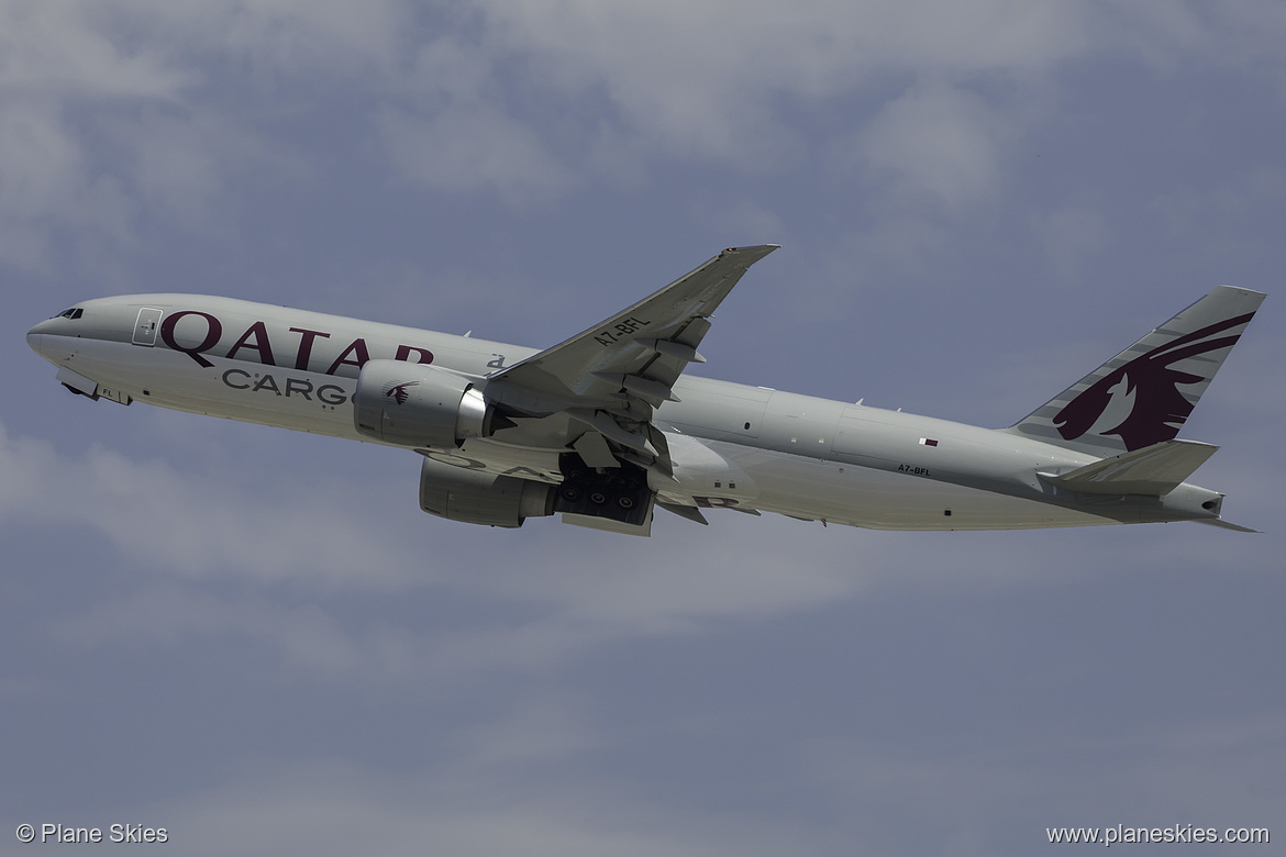 Qatar Air Cargo Boeing 777F A7-BFL at Los Angeles International Airport (KLAX/LAX) Qatar Air Cargo Boeing 777F A7-BFL at Los Angeles International Airport (KLAX/LAX)