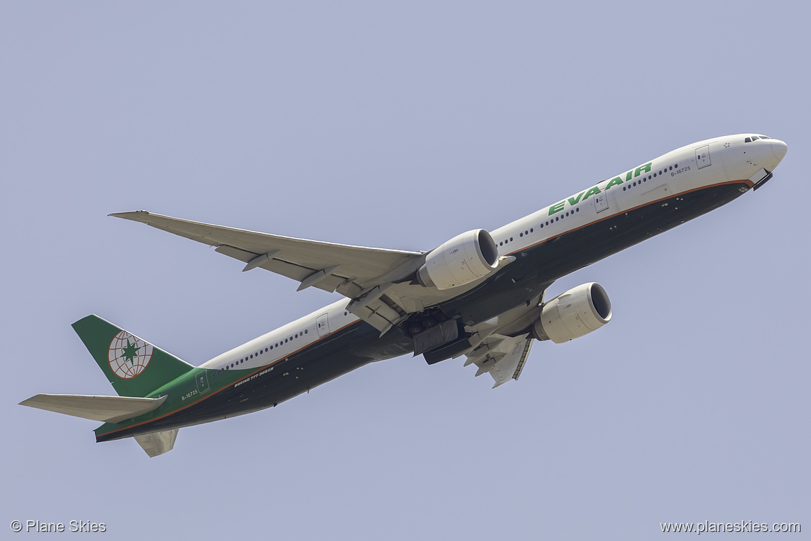 EVA Air Boeing 777-300ER B-16725 at Los Angeles International Airport (KLAX/LAX)