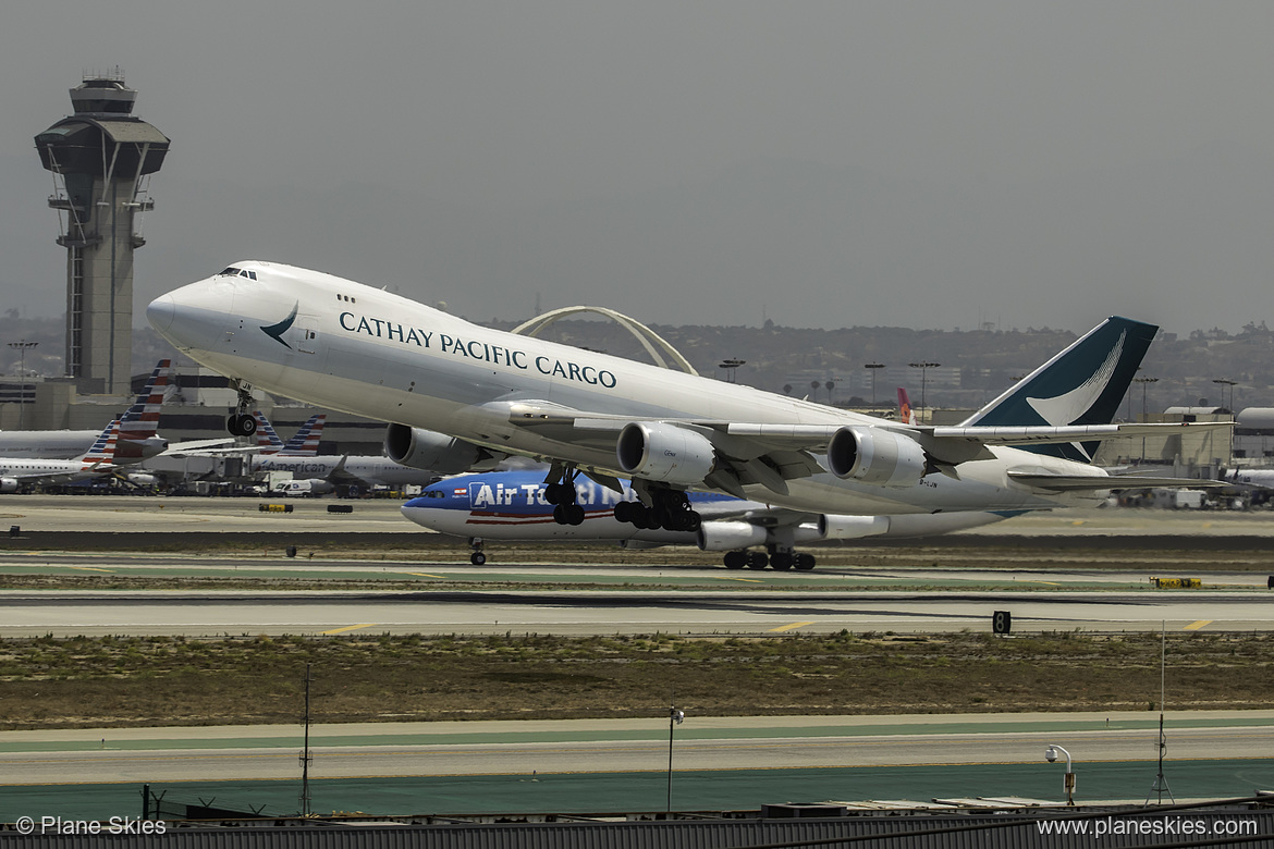 Cathay Pacific Boeing 747-8F B-LJN at Los Angeles International Airport (KLAX/LAX)