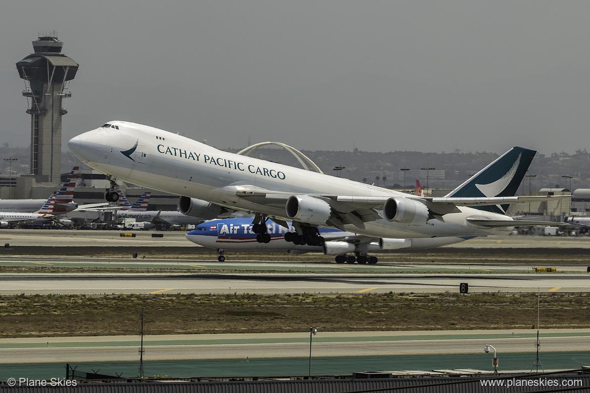Cathay Pacific Boeing 747-8F B-LJN at Los Angeles International Airport (KLAX/LAX) Cathay Pacific Boeing 747-8F B-LJN at Los Angeles International Airport (KLAX/LAX)