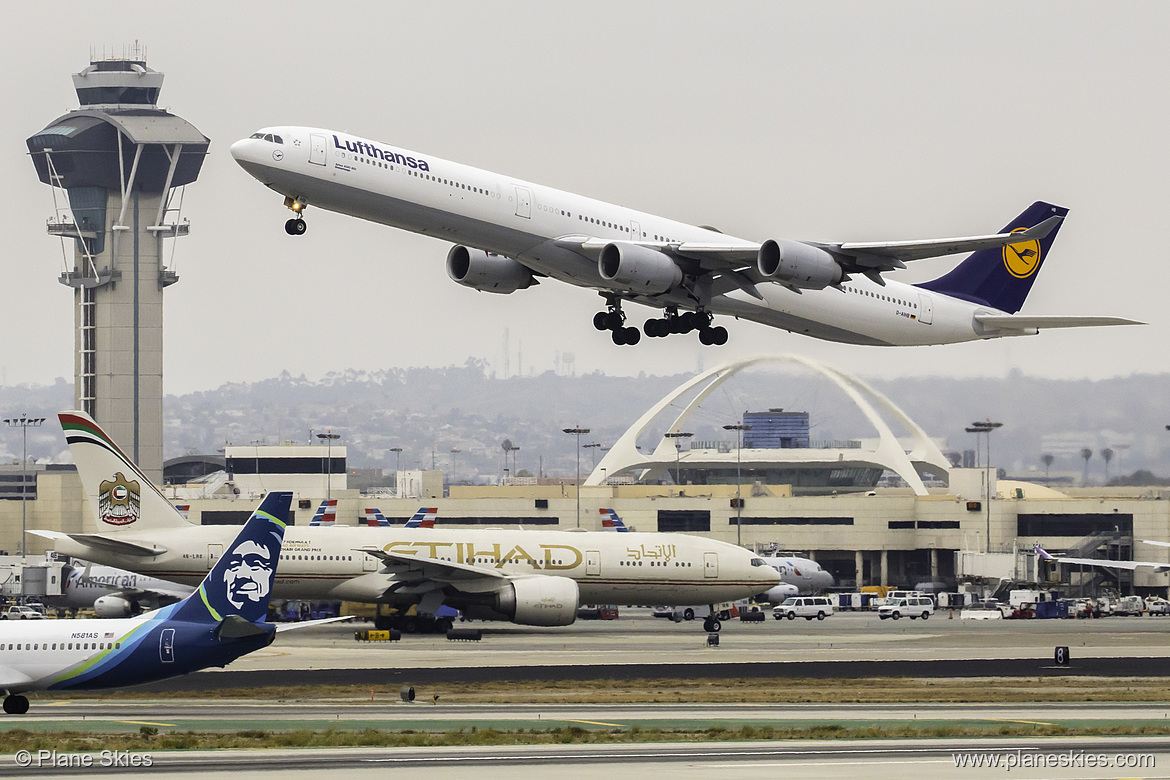 Lufthansa Airbus A340-600 D-AIHB at Los Angeles International Airport (KLAX/LAX) Lufthansa Airbus A340-600 D-AIHB at Los Angeles International Airport (KLAX/LAX)