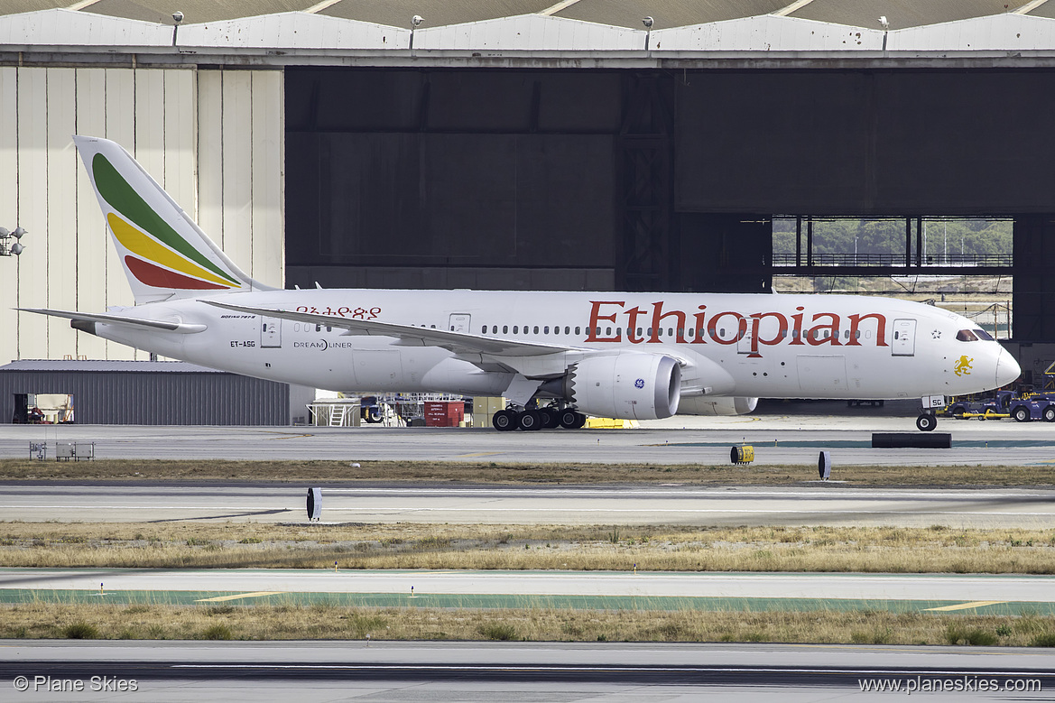 Ethiopian Airlines Boeing 787-8 ET-ASG at Los Angeles International Airport (KLAX/LAX) Ethiopian Airlines Boeing 787-8 ET-ASG at Los Angeles International Airport (KLAX/LAX)