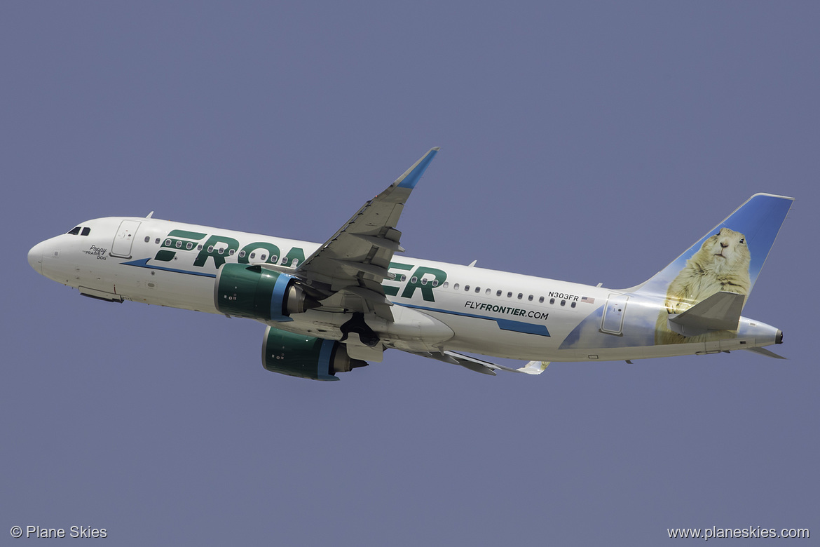 Frontier Airlines Airbus A320neo N303FR at Los Angeles International Airport (KLAX/LAX) Frontier Airlines Airbus A320neo N303FR at Los Angeles International Airport (KLAX/LAX)