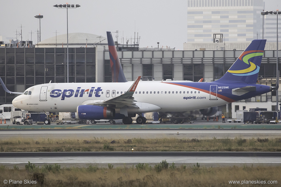 Spirit Airlines Airbus A320-200 N625NK at Los Angeles International Airport (KLAX/LAX)