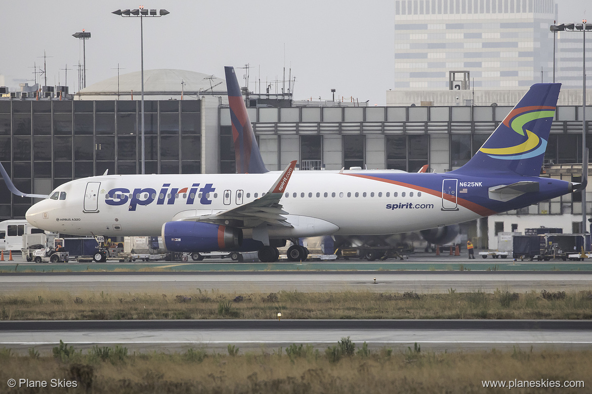 Spirit Airlines Airbus A320-200 N625NK at Los Angeles International Airport (KLAX/LAX) Spirit Airlines Airbus A320-200 N625NK at Los Angeles International Airport (KLAX/LAX)
