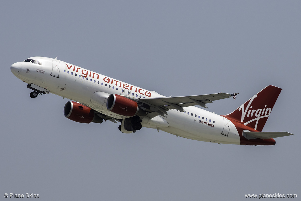 Virgin America Airbus A320-200 N839VA at Los Angeles International Airport (KLAX/LAX)