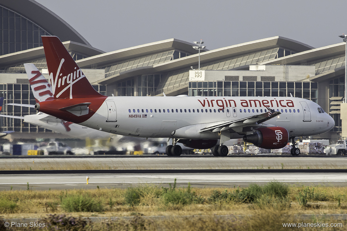 Virgin America Airbus A320-200 N849VA at Los Angeles International Airport (KLAX/LAX)