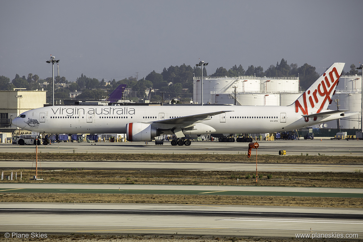 Virgin Australia Boeing 777-300ER VH-VPD at Los Angeles International Airport (KLAX/LAX) Virgin Australia Boeing 777-300ER VH-VPD at Los Angeles International Airport (KLAX/LAX)