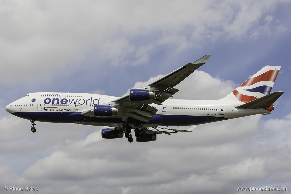 British Airways Boeing 747-400 G-CIVC at London Heathrow Airport (EGLL/LHR) British Airways Boeing 747-400 G-CIVC at London Heathrow Airport (EGLL/LHR)