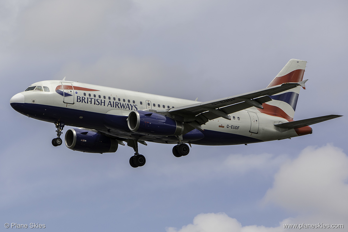 British Airways Airbus A319-100 G-EUOF at London Heathrow Airport (EGLL/LHR)