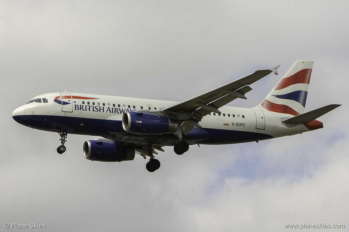 British Airways Airbus A319-100 G-EUPC at London Heathrow Airport (EGLL/LHR) British Airways Airbus A319-100 G-EUPC at London Heathrow Airport (EGLL/LHR)