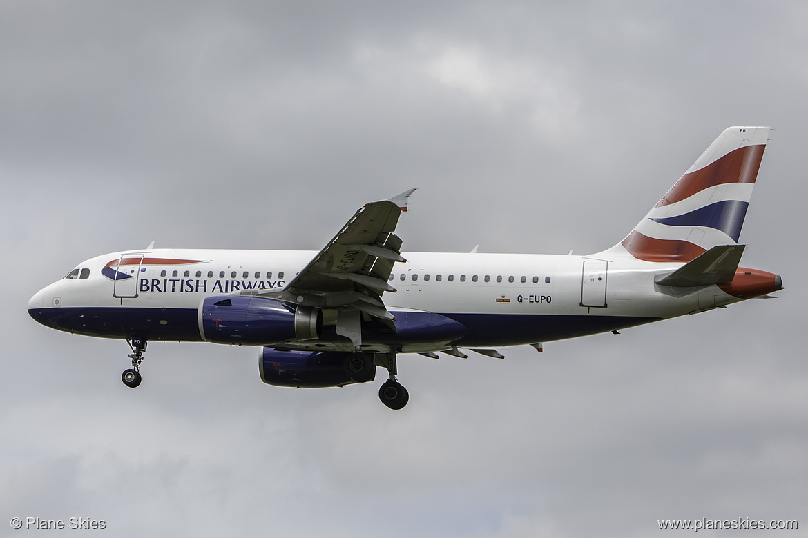 British Airways Airbus A319-100 G-EUPO at London Heathrow Airport (EGLL/LHR)