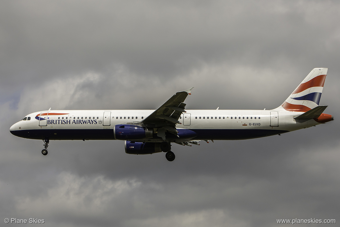 British Airways Airbus A321-200 G-EUXD at London Heathrow Airport (EGLL/LHR)