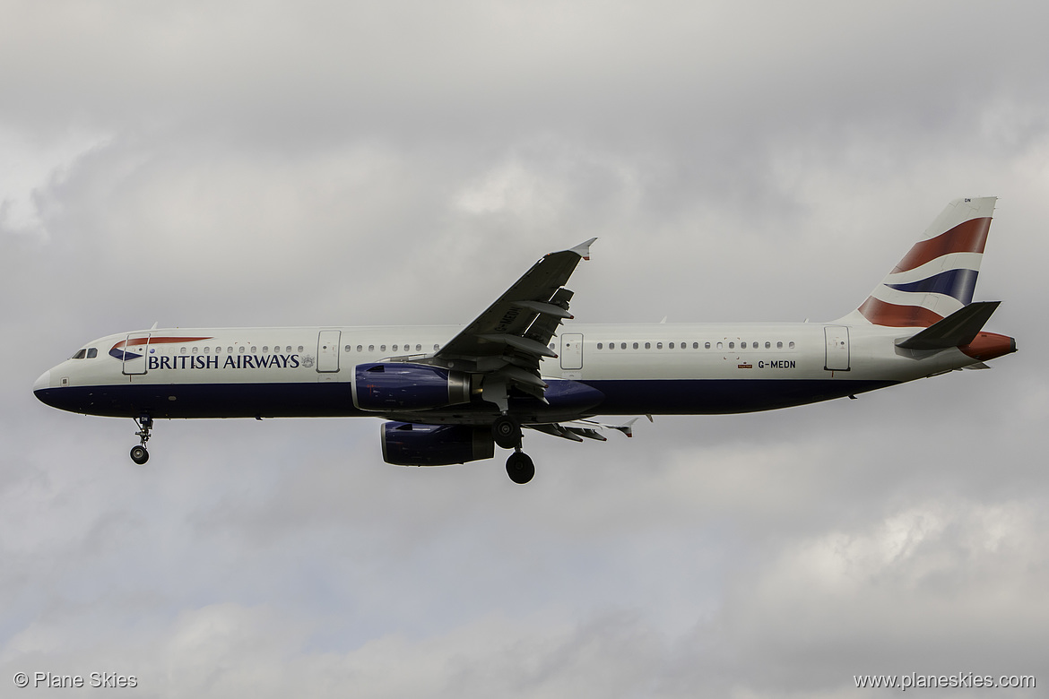 British Airways Airbus A321-200 G-MEDN at London Heathrow Airport (EGLL/LHR)