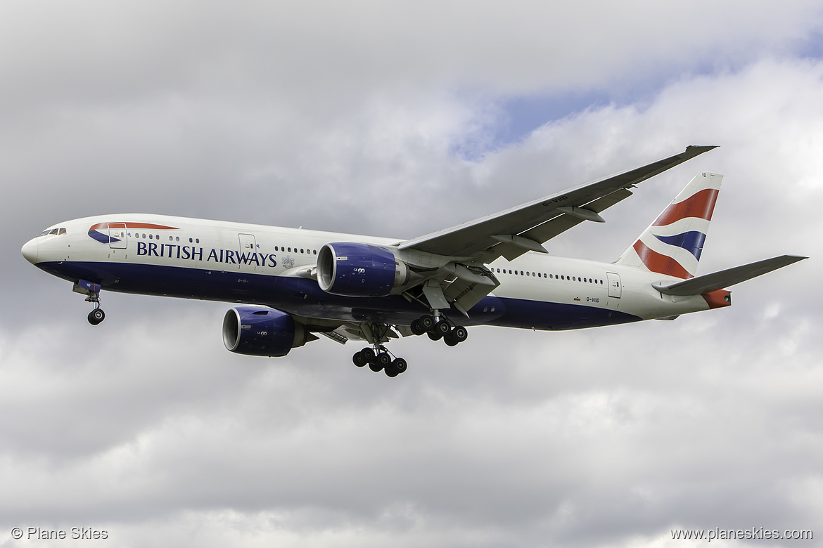 British Airways Boeing 777-200ER G-VIID at London Heathrow Airport (EGLL/LHR) British Airways Boeing 777-200ER G-VIID at London Heathrow Airport (EGLL/LHR)