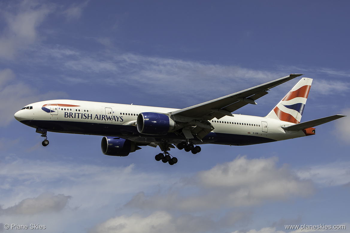 British Airways Boeing 777-200ER G-VIIK at London Heathrow Airport (EGLL/LHR)