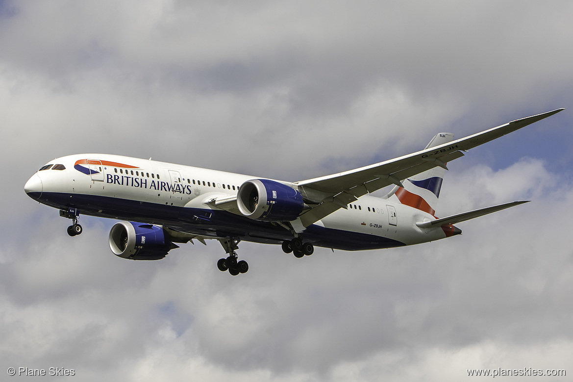 British Airways Boeing 787-8 G-ZBJH at London Heathrow Airport (EGLL/LHR) British Airways Boeing 787-8 G-ZBJH at London Heathrow Airport (EGLL/LHR)