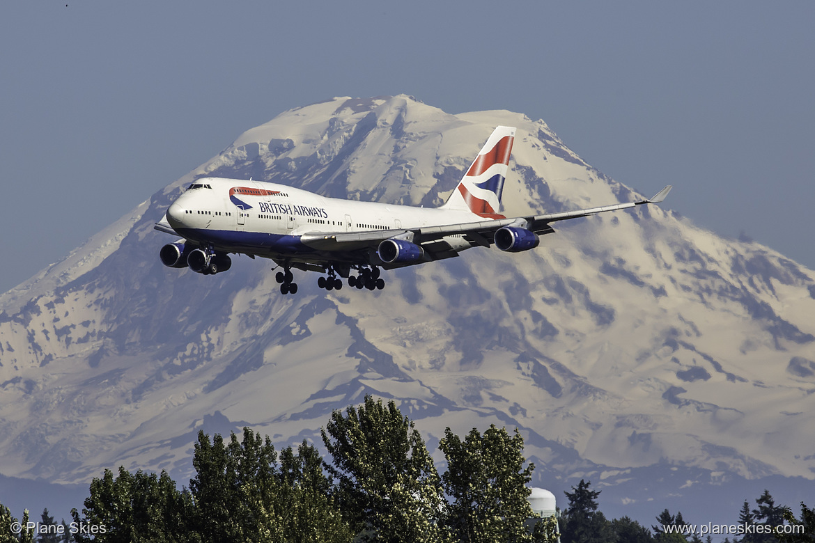 British Airways Boeing 747-400 G-CIVN at Seattle Tacoma International Airport (KSEA/SEA) British Airways Boeing 747-400 G-CIVN at Seattle Tacoma International Airport (KSEA/SEA)