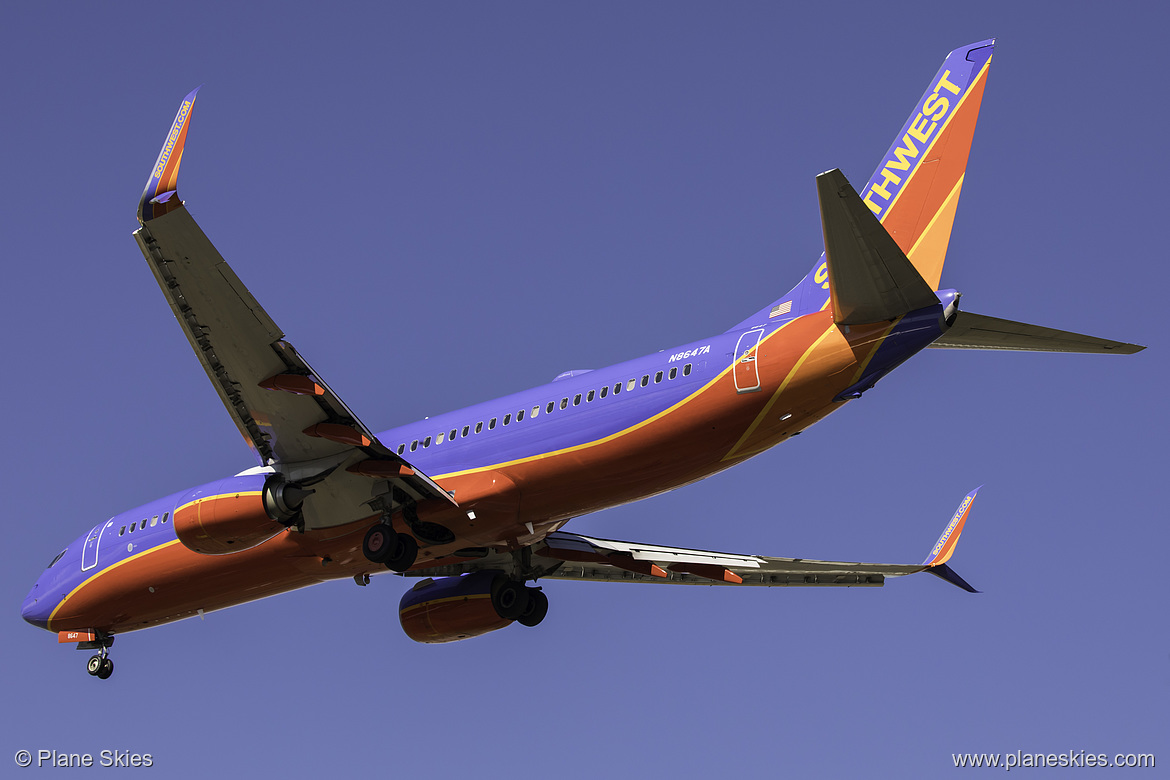 Southwest Airlines Boeing 737-800 N8647A at Seattle Tacoma International Airport (KSEA/SEA)