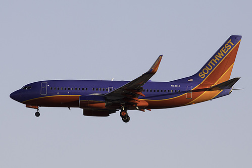 Southwest Airlines Boeing 737-700 N7814B at McCarran International Airport (KLAS/LAS) Southwest Airlines Boeing 737-700 N7814B at McCarran International Airport (KLAS/LAS)