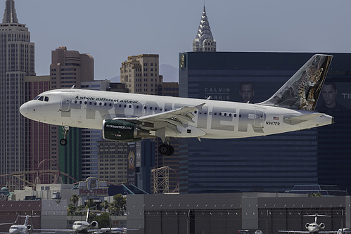Frontier Airlines Airbus A319-100 N947FR at McCarran International Airport (KLAS/LAS) Frontier Airlines Airbus A319-100 N947FR at McCarran International Airport (KLAS/LAS)
