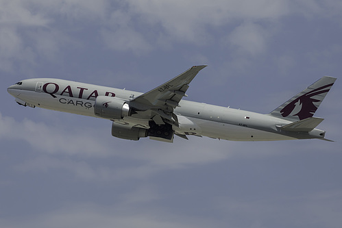 Qatar Air Cargo Boeing 777F A7-BFL at Los Angeles International Airport (KLAX/LAX)