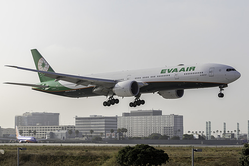 EVA Air Boeing 777-300ER B-16727 at Los Angeles International Airport (KLAX/LAX)