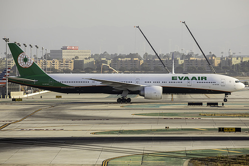 EVA Air Boeing 777-300ER B-16728 at Los Angeles International Airport (KLAX/LAX)