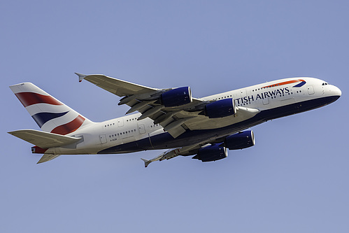 British Airways Airbus A380-800 G-XLEK at Los Angeles International Airport (KLAX/LAX)