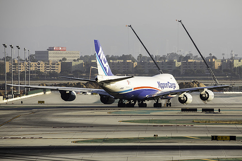 Nippon Cargo Airlines Boeing 747-8F JA15KZ at Los Angeles International Airport (KLAX/LAX) Nippon Cargo Airlines Boeing 747-8F JA15KZ at Los Angeles International Airport (KLAX/LAX)