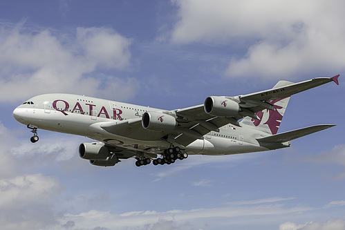Qatar Airways Airbus A380-800 A7-APH at London Heathrow Airport (EGLL/LHR) Qatar Airways Airbus A380-800 A7-APH at London Heathrow Airport (EGLL/LHR)