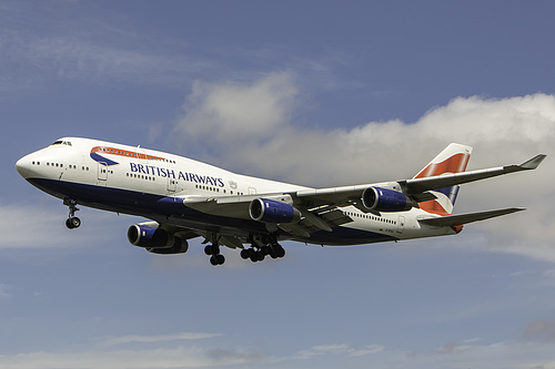 British Airways Boeing 747-400 G-BYGA at London Heathrow Airport (EGLL/LHR) British Airways Boeing 747-400 G-BYGA at London Heathrow Airport (EGLL/LHR)