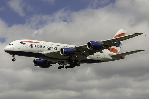 British Airways Airbus A380-800 G-XLEE at London Heathrow Airport (EGLL/LHR) British Airways Airbus A380-800 G-XLEE at London Heathrow Airport (EGLL/LHR)