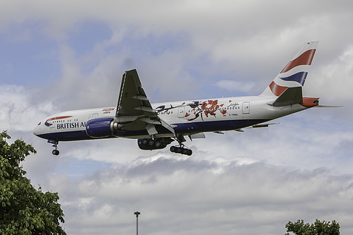 British Airways Boeing 777-200ER G-YMML at London Heathrow Airport (EGLL/LHR) British Airways Boeing 777-200ER G-YMML at London Heathrow Airport (EGLL/LHR)