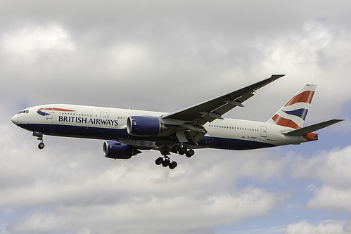 British Airways Boeing 777-200ER G-YMMT at London Heathrow Airport (EGLL/LHR) British Airways Boeing 777-200ER G-YMMT at London Heathrow Airport (EGLL/LHR)