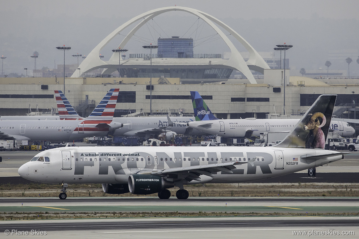 Frontier Airlines Airbus A320-200 N202FR at Los Angeles International Airport (KLAX/LAX) Frontier Airlines Airbus A320-200 N202FR at Los Angeles International Airport (KLAX/LAX)