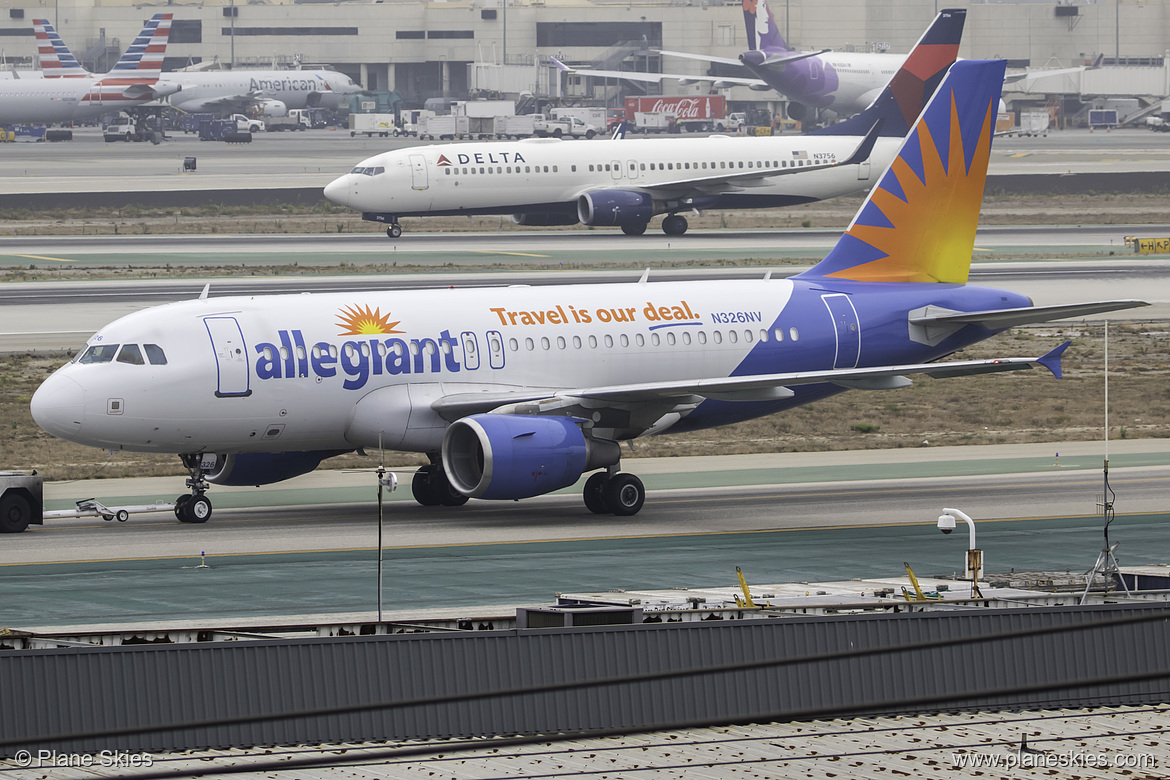 Allegiant Air Airbus A319-100 N326NV at Los Angeles International Airport (KLAX/LAX) Allegiant Air Airbus A319-100 N326NV at Los Angeles International Airport (KLAX/LAX)