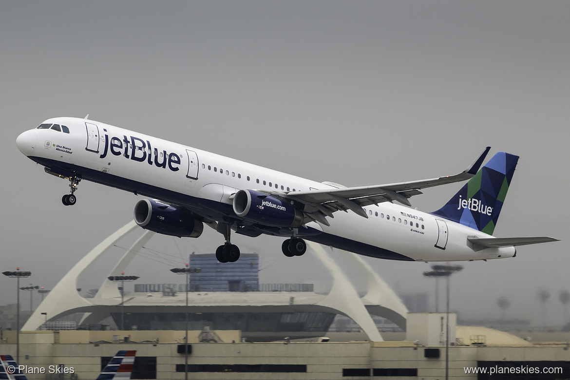 JetBlue Airways Airbus A321-200 N947JB at Los Angeles International Airport (KLAX/LAX) JetBlue Airways Airbus A321-200 N947JB at Los Angeles International Airport (KLAX/LAX)