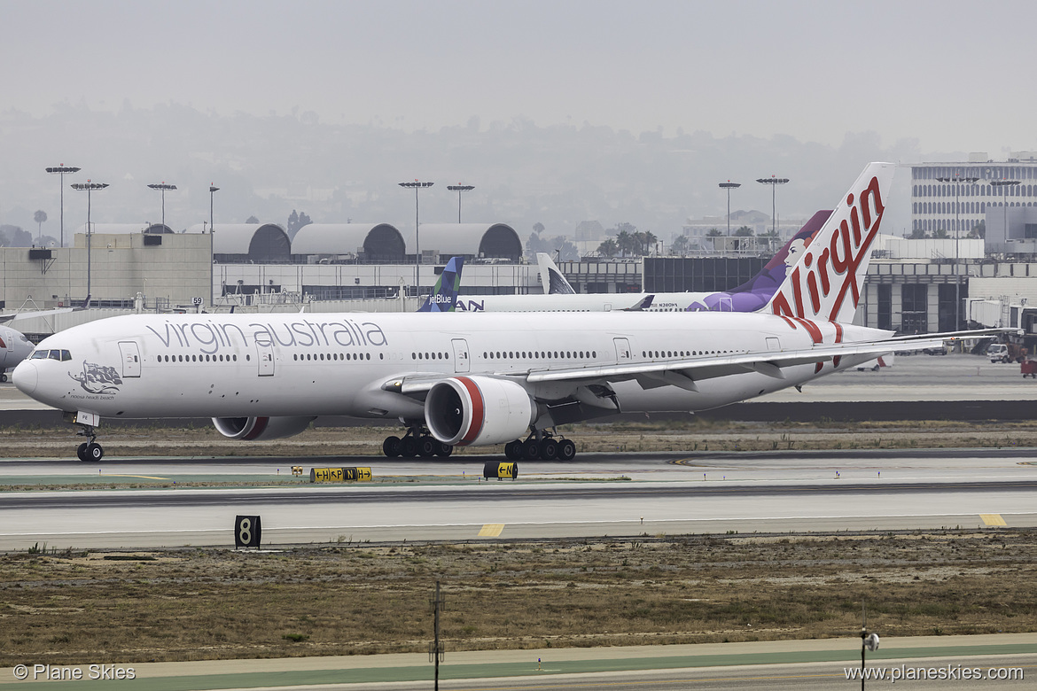 Virgin Australia Boeing 777-300ER VH-VPE at Los Angeles International Airport (KLAX/LAX) Virgin Australia Boeing 777-300ER VH-VPE at Los Angeles International Airport (KLAX/LAX)