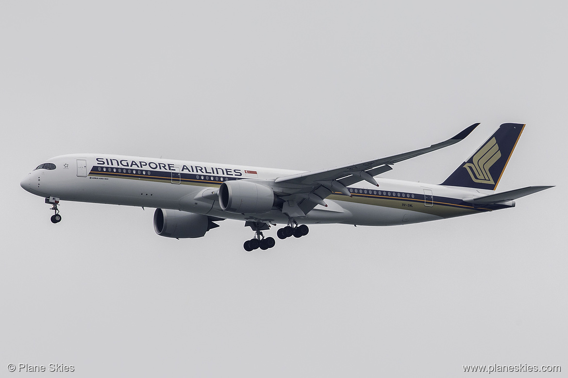 Singapore Airlines Airbus A350-900 9V-SML at San Francisco International Airport (KSFO/SFO)