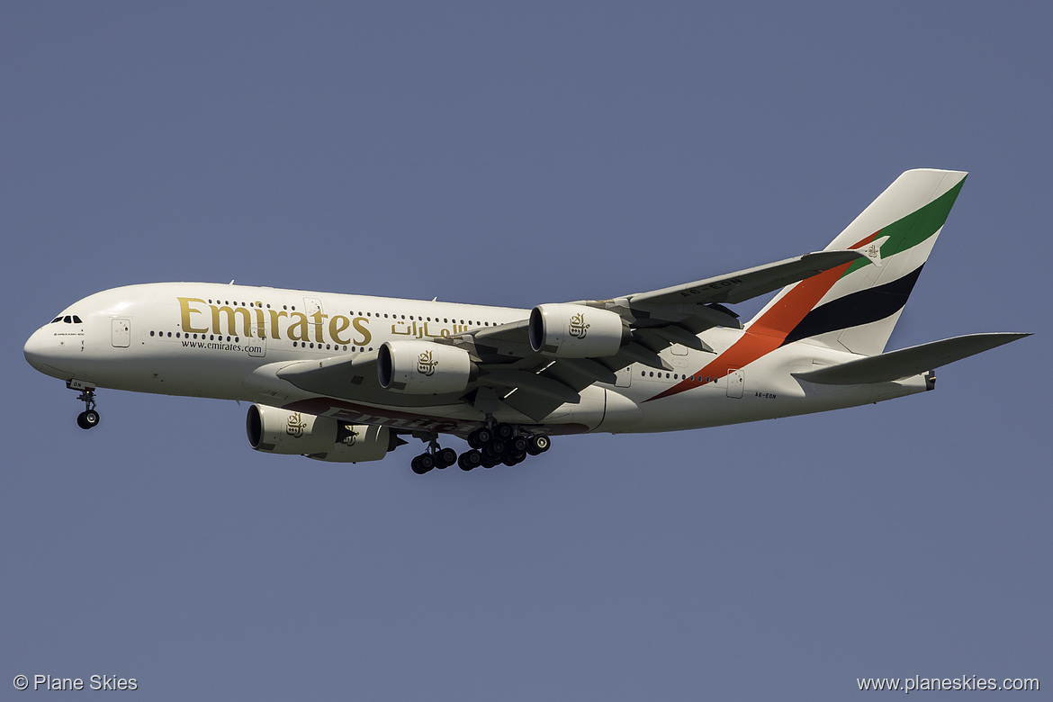 Emirates Airbus A380-800 A6-EON at San Francisco International Airport (KSFO/SFO)