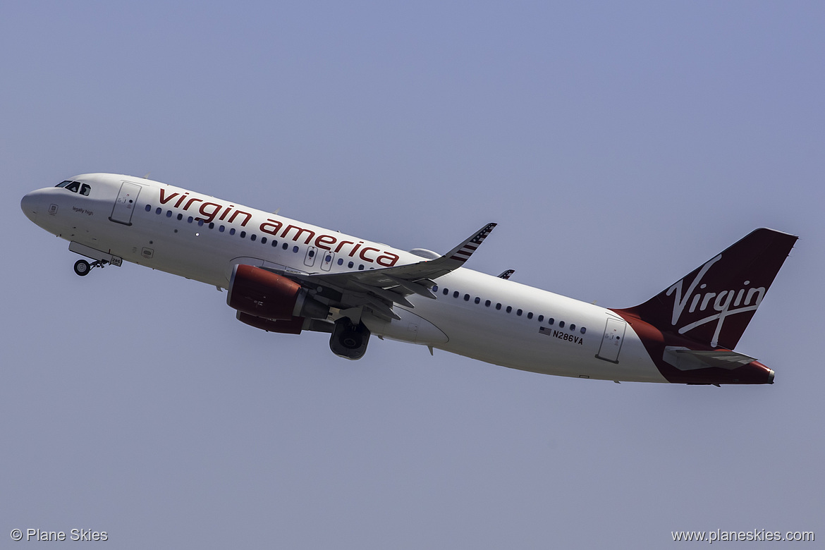 Virgin America Airbus A320-200 N286VA at San Francisco International Airport (KSFO/SFO)