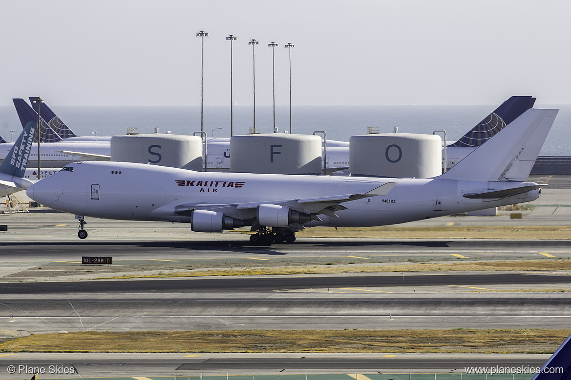 Kalitta Air Boeing 747-400F N401KZ at San Francisco International Airport (KSFO/SFO) Kalitta Air Boeing 747-400F N401KZ at San Francisco International Airport (KSFO/SFO)
