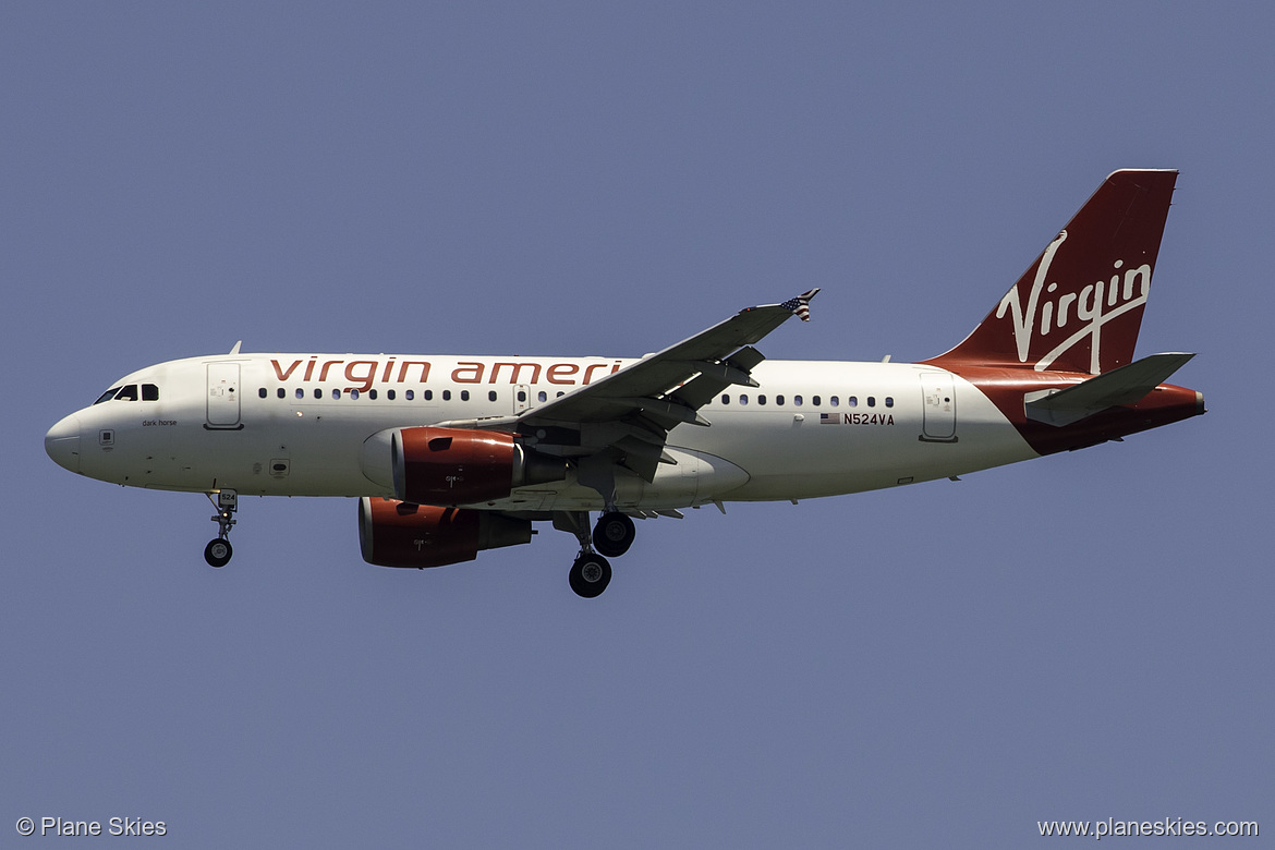 Virgin America Airbus A319-100 N524VA at San Francisco International Airport (KSFO/SFO) Virgin America Airbus A319-100 N524VA at San Francisco International Airport (KSFO/SFO)