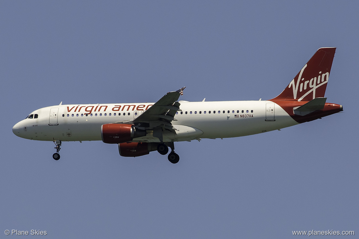 Virgin America Airbus A320-200 N837VA at San Francisco International Airport (KSFO/SFO)